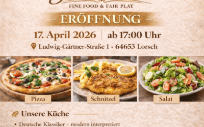 Restaurant Eröffnung am 17. April 2026 ab 17:00 Uhr
